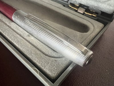 🔴 WATERMAN penna stilografica Flash bordeaux scrive con cartucce vintage