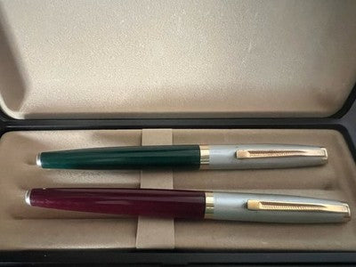 Stifte Füllfederhalter Grün Bordeaux A Kolben Scrivono für Tinte Vintage
