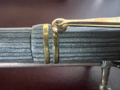 Stylo Plume En Celluloïd Nacré M Vintage Années 40