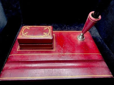 Basis Stift Füllfederhalter Kugel Set Schreibtisch Tür Stil Cartier Leder 