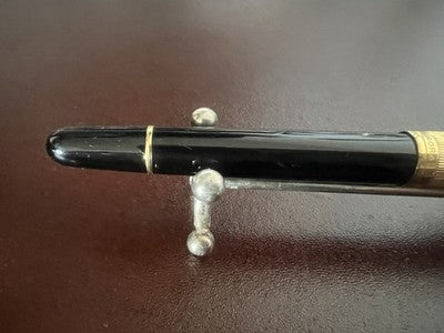 AURORA Rollerball Pen 88 With Golden Tape A Rayas Cuerpo Negro Guarantía 