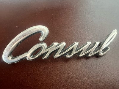 🔴 FORD Consul stemma auto posteriore emblema fregio targhetta RARA ORIGINALE