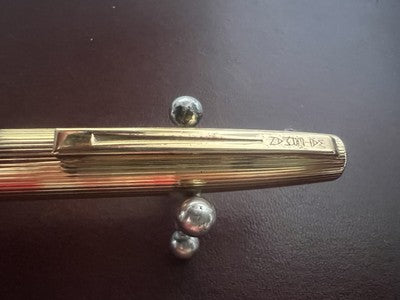 🔴 WATERMAN penna stilografica Flash cappuccio placcato oro a cartuccia vintage