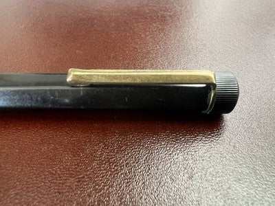 Lápiz Mecánico De Celuloide Negro Octogonal Lead 1,3 Escribe Vintage C 