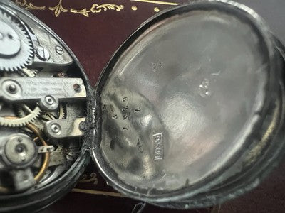 🔴 Orologio tasca ARGENTO 800 donna da revisionare parti vintage WENGIA 8