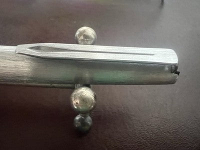 🔴 AURORA penna sfera 98 tutta metallo satinato spazzolato scrive vintage