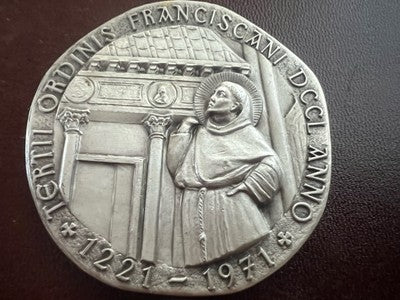 🔴 Medaglia PAOLO VI giubileo sacerdotale ordine francescani 1221 1971