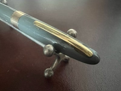 🔴 PEN CO penna stilografica grigia 53 pennino a diamante ORO 14 kt vintage