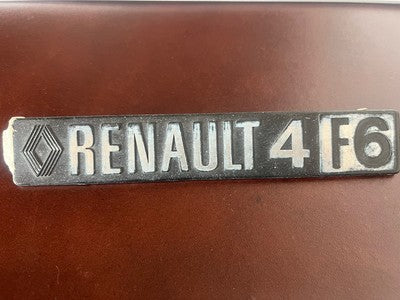 🔴 RENAULT 4 F6 stemma auto emblema fregio targhetta VINTAGE