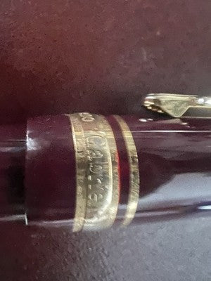NAZARENO GABRIELLI Stylo À Plume Bordeaux À Piston Nib F Étui