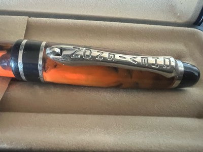 🔴 CHEVIGNON penna stilografica marmorizzata Parigi a cartuccia scrive vintage