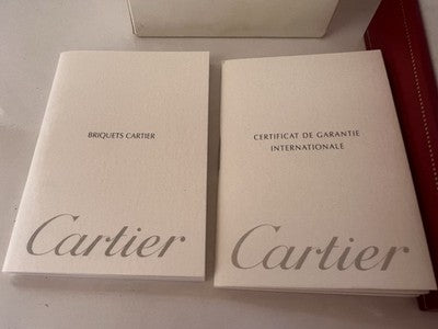 🔴 CARTIER accendino CA120116 finitura platino libretti garanzia e scatola NOS