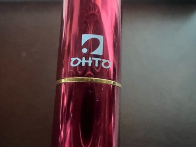 🔴 OHTO penna sfera roller lacca rossa e profili dorati scrive