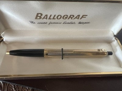 🔴 BALLOGRAF penna sfera EPOCA pulsante a scatto inserto nero 3