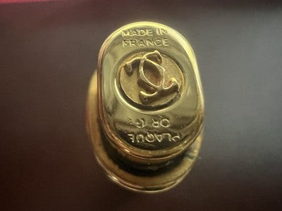 🔴 CARTIER penna sfera Trinity Godron placcata oro iniziali MC con astuccio