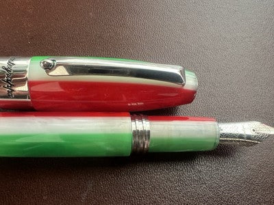 🔴 MONTEGRAPPA penna stilografica 1912 tricolore bianca rossa verde Italia RARA