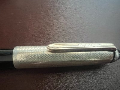 ERO Stylo À Plume Noir À Piston Nib F Écrit Vintage