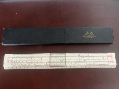 🔴 ALBERT NESTLER Regel Nr. 23 RA Rietz System Taschenrechner Vintage-Gehäuse