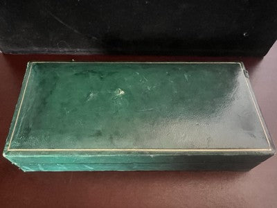 Aurora Box Pen Gold Solid Green Case Vintage 