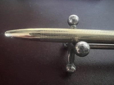 🔴 LALEX penna sfera placcata oro guilloché scatto vintage con astuccio B