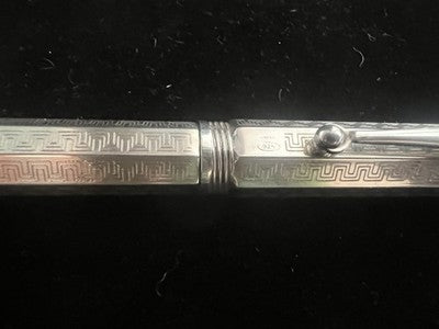 Montegrappa Pen Fountain Pen Silver 925 Reminiscence Greek Pen Gold NOS
