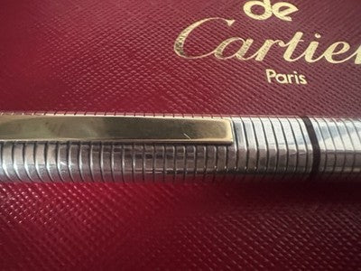 Cartier Füllfederhalter Vendome Trinity Silber Fest 925 Patronen Vintage 2