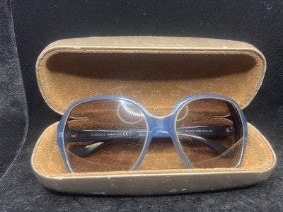 🔴 GUCCI occhiali vista donna montatura GG 3538/S blu logo GG laterale vintage