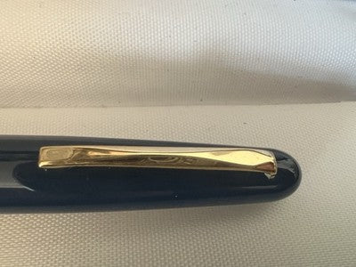 Omas Pen Sphere Extra Blue Intense With Greek Plated Gold Marking Vintage