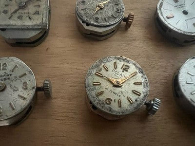 🔴 Meccanismi e quadranti orologi da polso donna vintage ricambi movimenti 10PZ