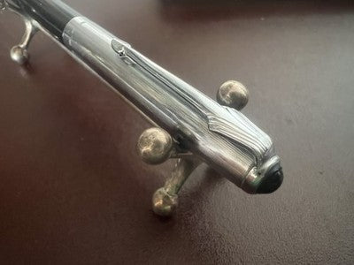 🔴 FLAMINIA penna stilografica a pistone pennino areodinamico F scrive vintage