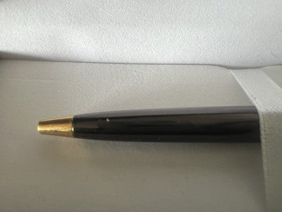 🔴 WATERMAN penna sfera Gentleman lacca nera particolari laminati scrive