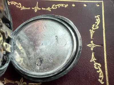 Red Pocket Watch Silver 800 For Women To Be Serviced Vintage Parts WINDER 18