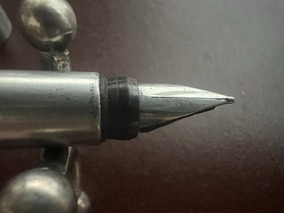🔴 PARKER penna stilografica Vector cromata satinata pennino M cartuccia scrive