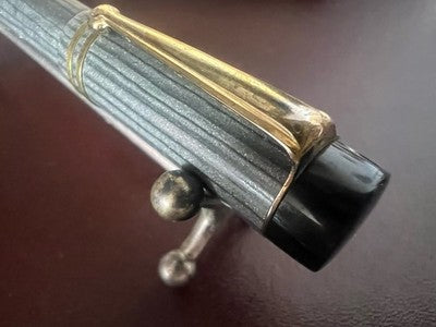Füllfederhalter aus Zelluloid, perlmuttfarben (M), Markierung, Vintage '40 