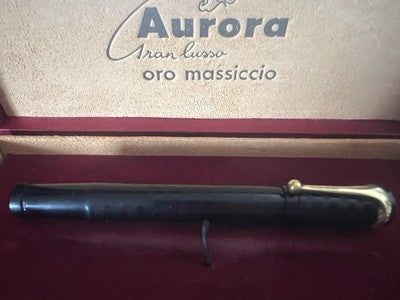 🔴 AURORA penna stilografica retrattile Vittorio Emanuele III Re di Savoia RARA