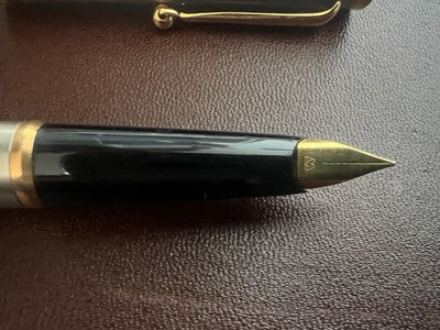 🔴 MONTEGRAPPA penna stilografica cromata pennino placcato oro F garanzia