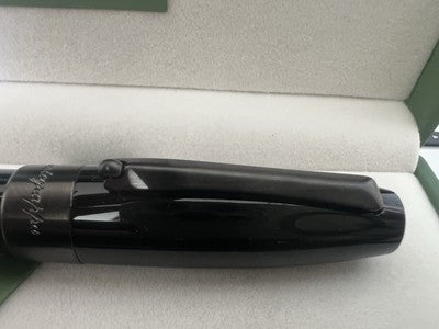 🔴 MONTEGRAPPA penna stilografica M Fortuna nera placcata rutenio NUOVA