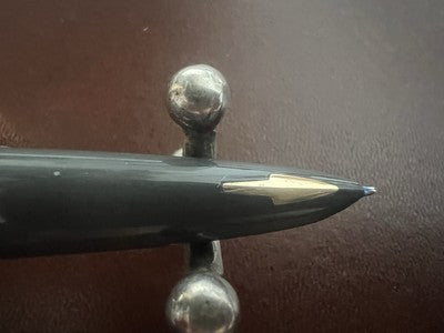Parker Stylo-Plume Stylo à Plume 61 Gris Or Flèche Doré Gravé Vintage