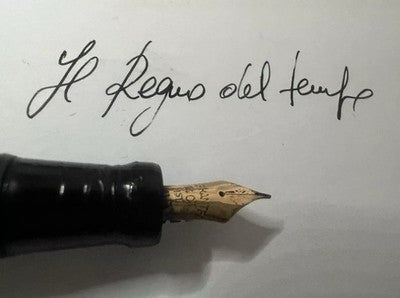 Pen Fountain Pen Black Star Celluloid Marmorata Pen Gold 14k Vintage