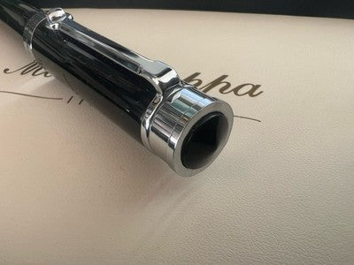 MONTEGRAPPA Parola Slim Kugelschreiber, schwarz, satiniert, Stahl und Harz, NOS (New Old Stock) 