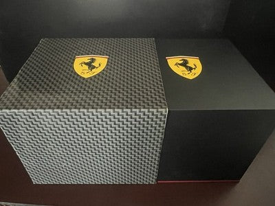 🔴 FERRARI Scatola Box Orologio con Cuscino Istruzioni Contro Scatola Originale