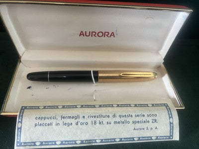 Aurora Pen Fountain Pen 88K Eagle Plated Pen Gold Ef Vintage 2072599