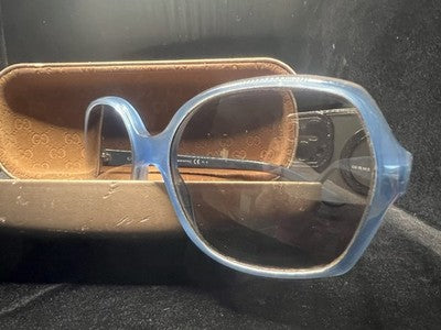 🔴 GUCCI occhiali vista donna montatura GG 3538/S blu logo GG laterale vintage