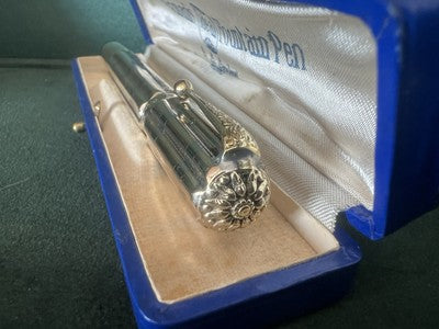 🔴 WATERMAN'S penna stilografica retrattile pennino ORO funziona vintage B