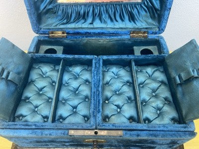 Jewelery Box Victorien Coffre Avec Serrure 1800 Vintage Dress Box 