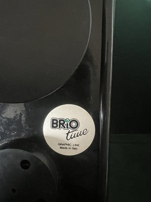 🔴 BRIO TIME Wanduhr mit Barometer und Hygrometer, schwarz, Eisen, Vintage 