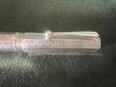 🔴 MONTEGRAPPA penna stilografica ARGENTO 925 Reminiscence greca pennino ORO F