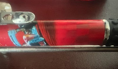 🔴 FERRARI penna sfera rossa sezione gomma cappuccio a scatto NOS