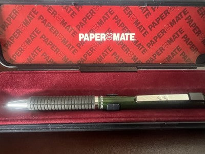 🔴 PAPERMATE penna sfera 90° DYNAGRIP verde Giappone istruzioni vintage