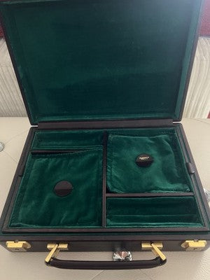 Valise Penne Exposition Porte-Stylo Cuir Interne Velours 2 Sections Vintage 